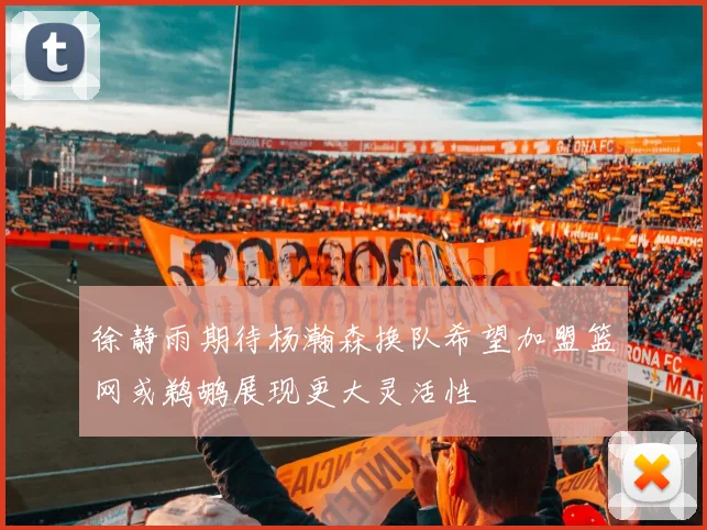 徐静雨期待杨瀚森换队希望加盟篮网或鹈鹕展现更大灵活性